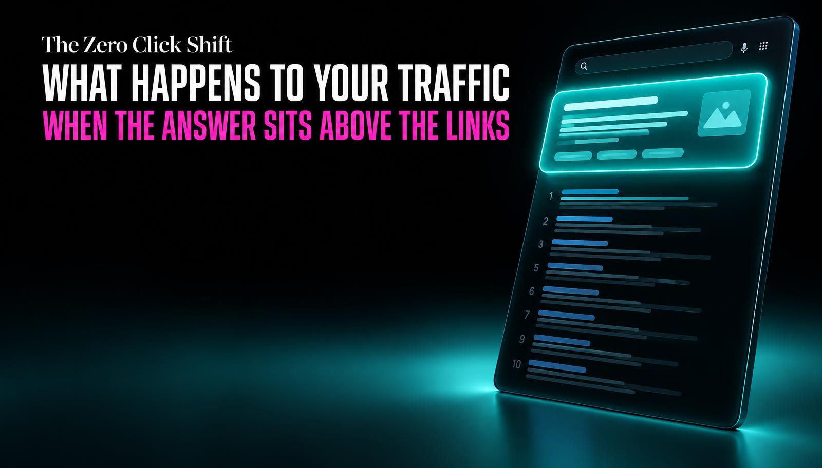 A search results page with a large answer summary box sitting above a list of website links