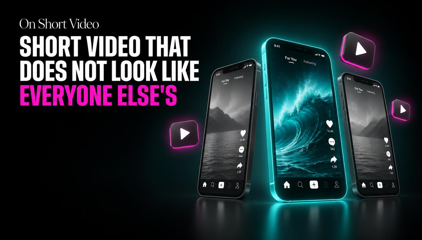 A dark cover showing three phone screens, one glowing teal and distinct from the other two.
